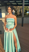 Vestido longo madrinha de casamento verde tiffany zibeline premium