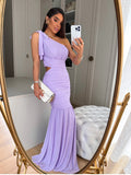 Vestido longo madrinha de casamento lilas lavanda Ana