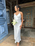 Vestido midi branco Laço casamento civil noivado pre wedding Jacque
