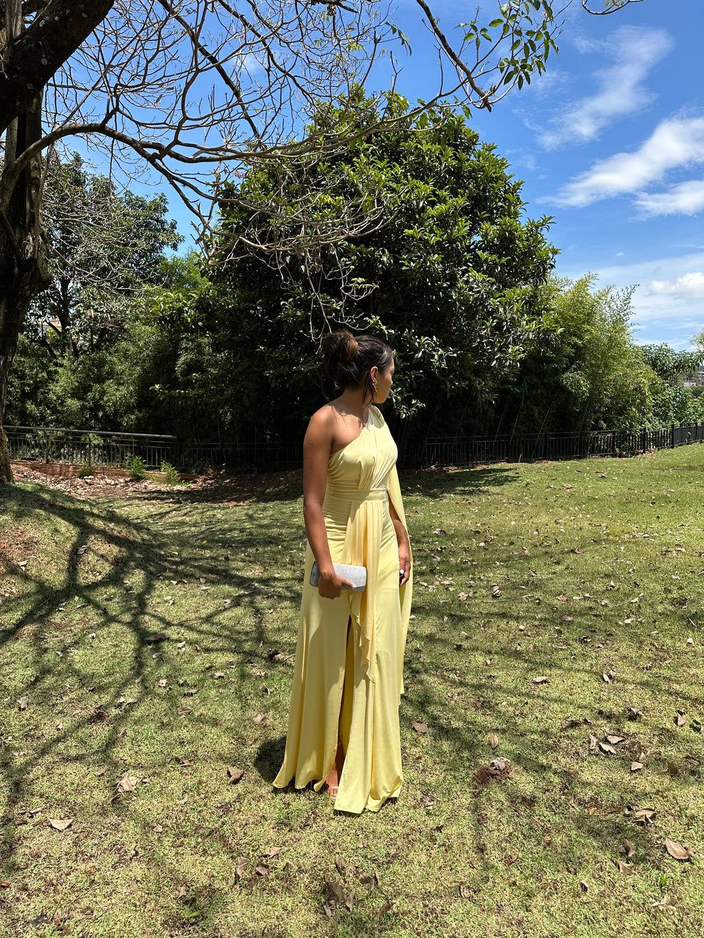 Vestido longo madrinha de casamento Amarelo Antonella