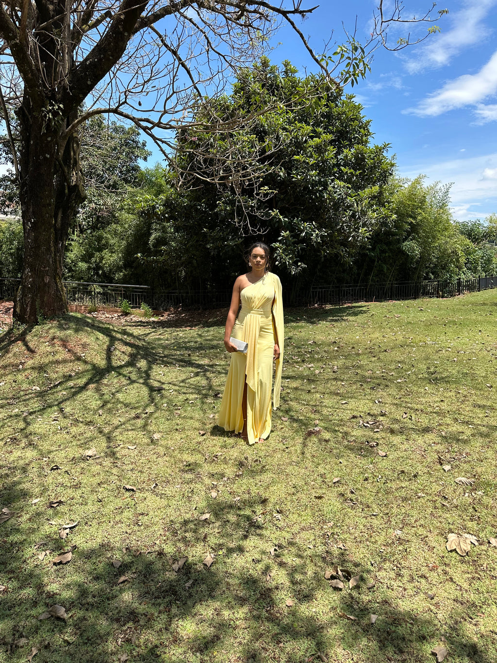 Vestido longo madrinha de casamento Amarelo Antonella