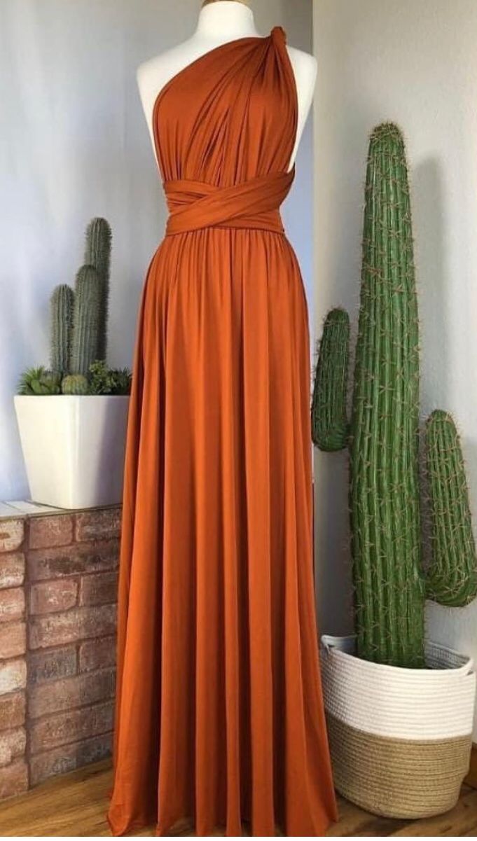Vestido longo 15 em 1 Terracota