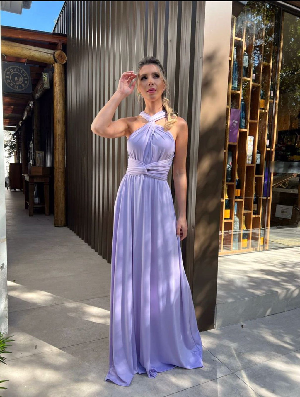 Vestido longo lavanda lilás madrinha multiformas 15 em 1