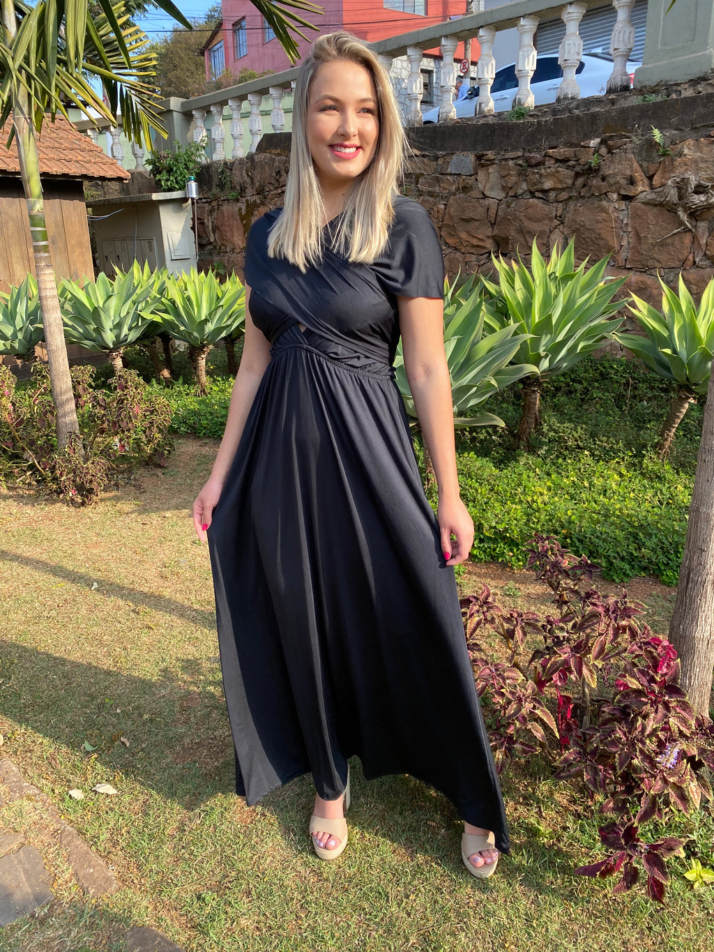 Vestido longo preto madrinha multiformas 15 em 1