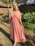 Vestido longo rosa rose madrinha multiformas 15 em 1
